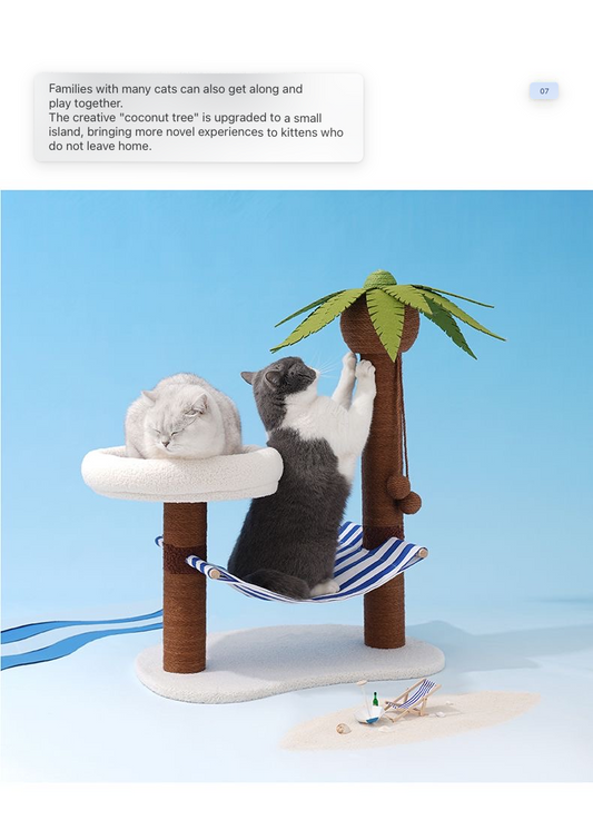 Palm Tree Island Cat Bed
