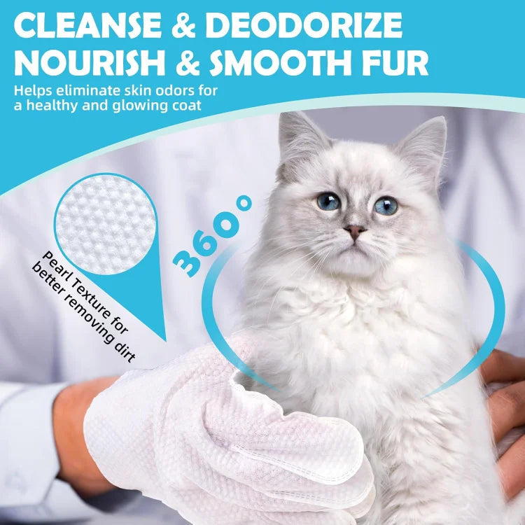 Pet Grooming Glove Wipes for Dogs & Cats 6PCS