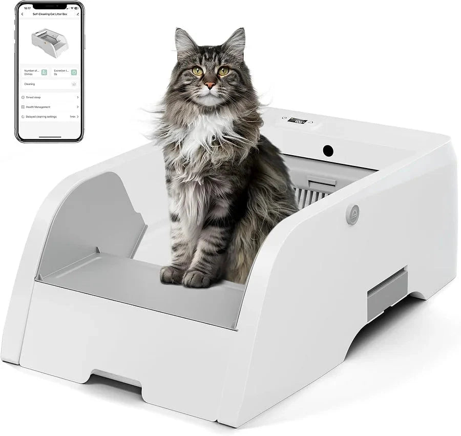 Self cleaning litter box