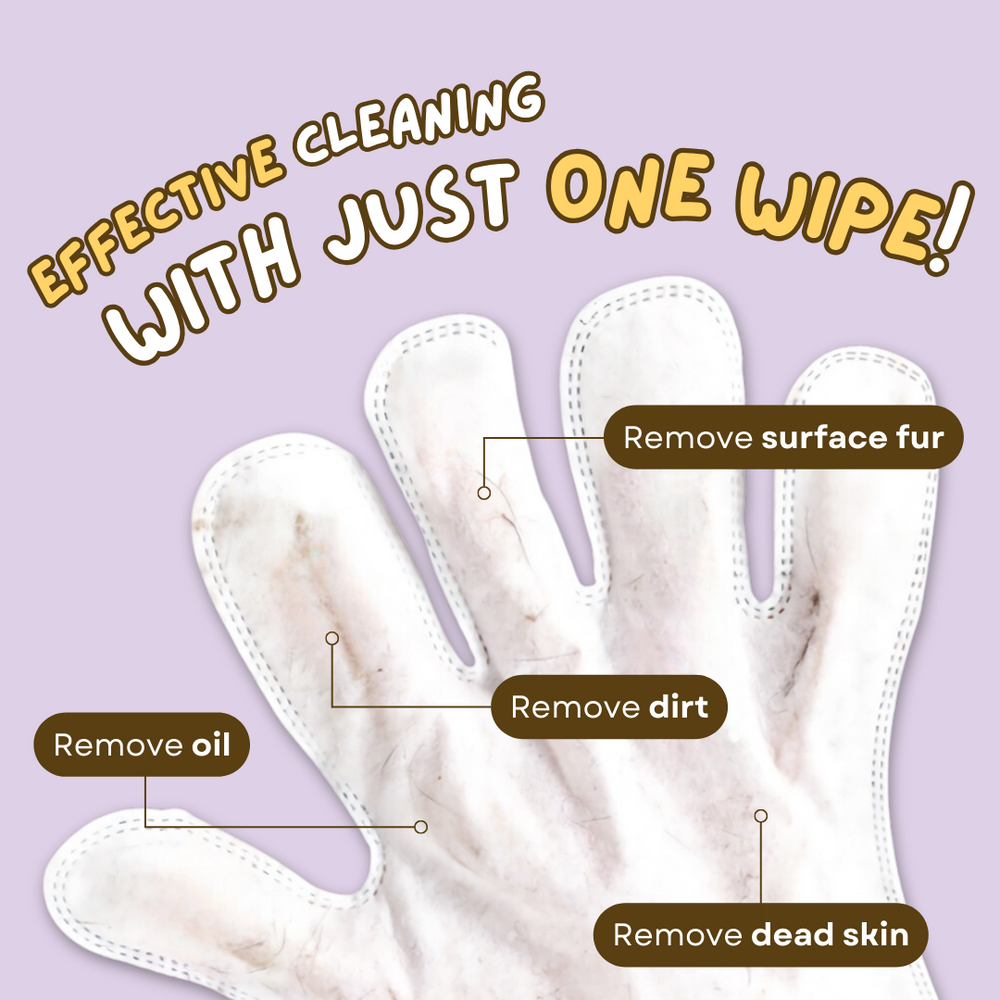 Dry cleaning wipes gloves