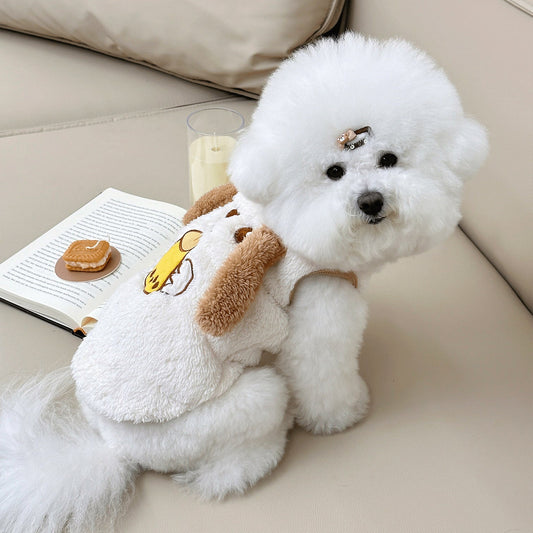 Cute New Fleece-lined Pet Dog Cat Teddy Bitter Bear lVest