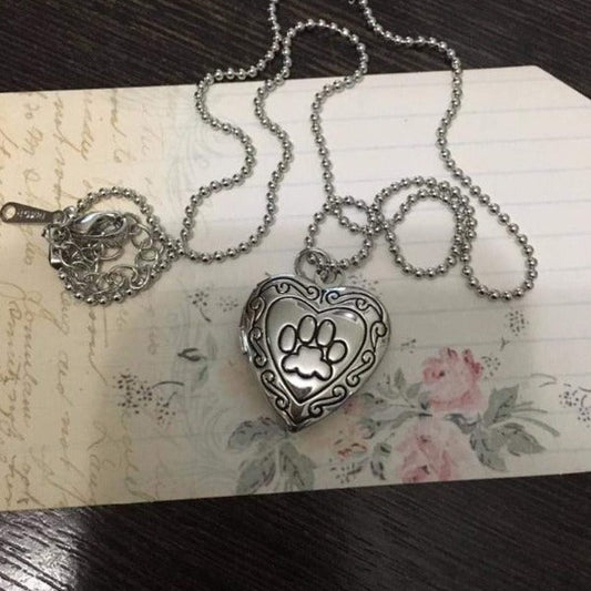 Photo Frame Memory Locket with Cat Paw
