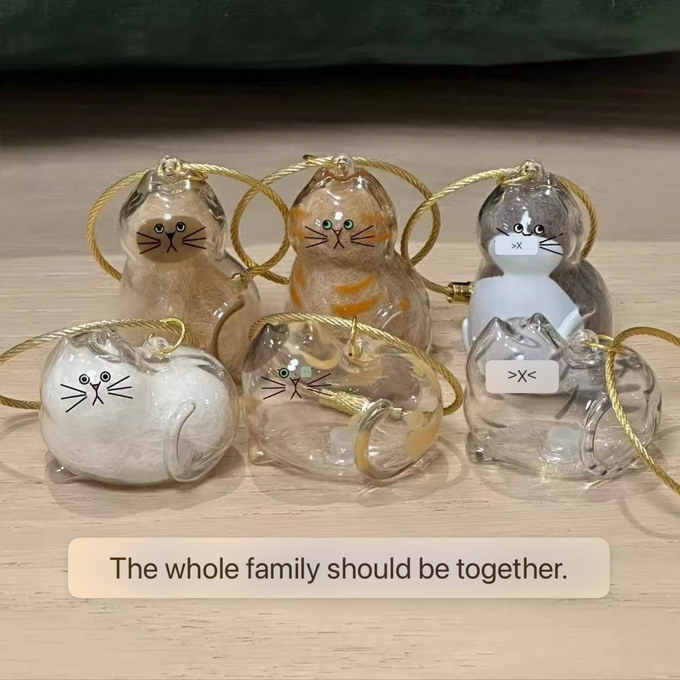 Cat Hair Keepsake Capsule Pendant Keychain