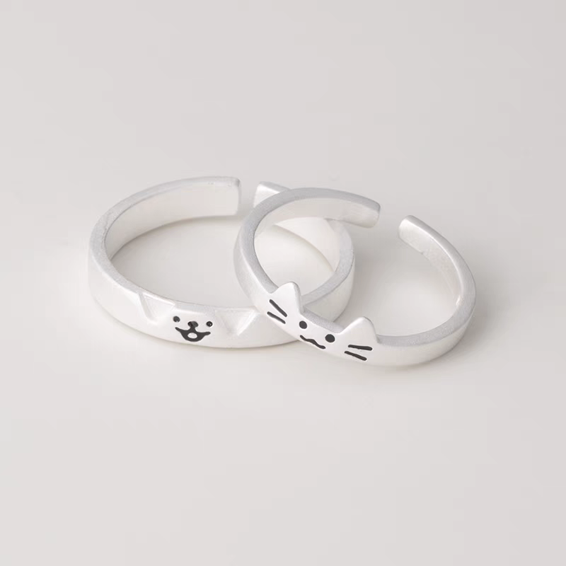 Cute Cat Paw Style Ring (2Pcs)