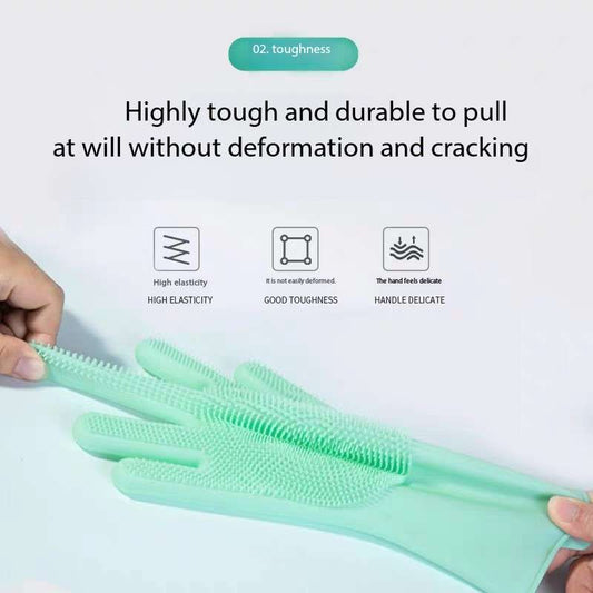 Cat Grooming Bath Gloves Soft Brush