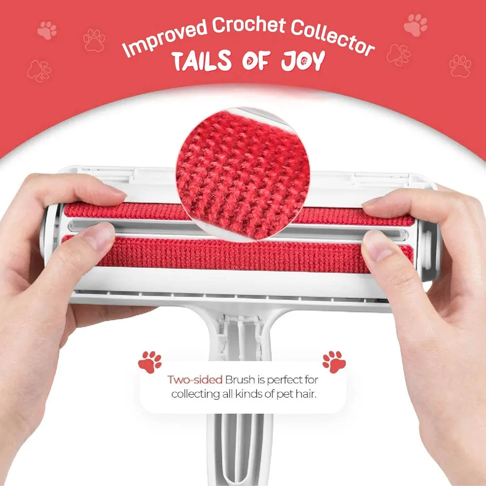 Pet Hair Remover - Reusable Cat and Dog Hair Remover for Furniture, Couch, Carpet, Car Seats and Bedding - Eco-Friendly, Portable, Multi-Surface Lint Roller & Animal Fur Removal Tool (BLUE)