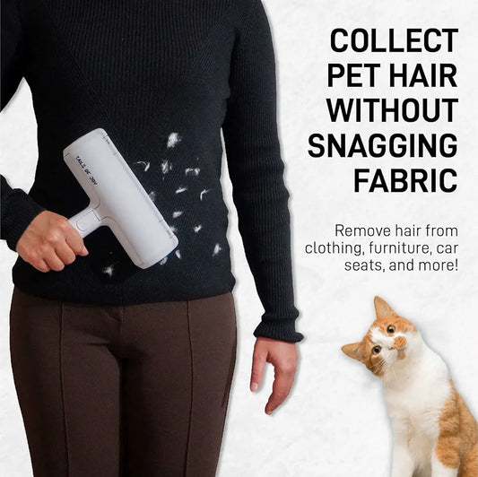 Pet Hair Remover - Reusable Cat and Dog Hair Remover for Furniture, Couch, Carpet, Car Seats and Bedding - Eco-Friendly, Portable, Multi-Surface Lint Roller & Animal Fur Removal Tool (BLUE)