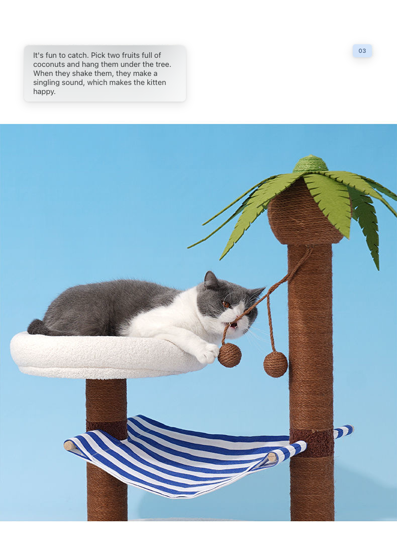Palm Tree Island Cat Bed