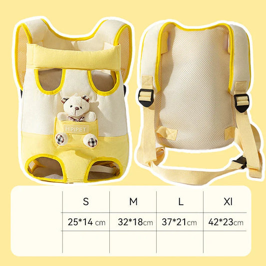 Pet travel Backpack Dog Bag Back Chest