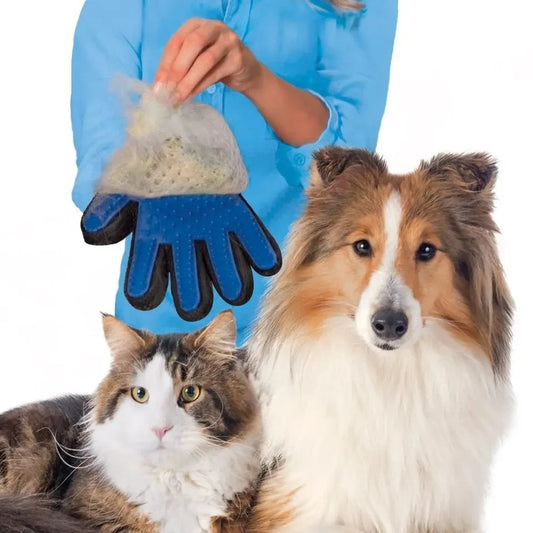 Pet Hair Cleaning Silicone  Cat stroking Grooming Gloves
