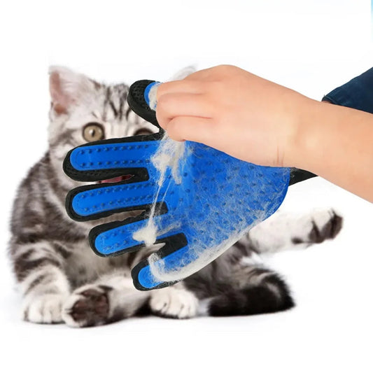 Pet Hair Cleaning Silicone  Cat stroking Grooming Gloves