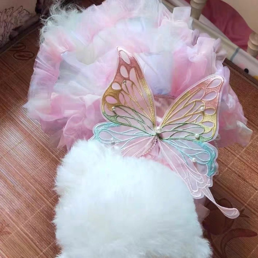 Cat and Dog Princess Butterfly Skirt Dress