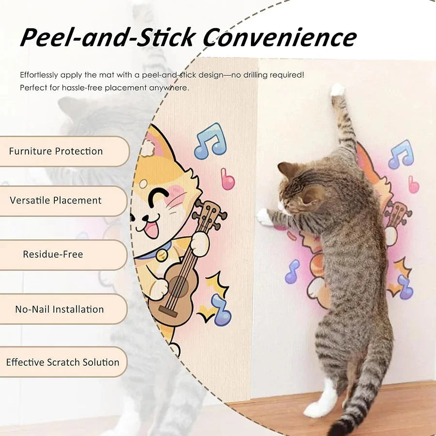 Sofa Protecting Post Carpet Mat Cat Climbing Wall,Cat Scratching sticky fabric Post