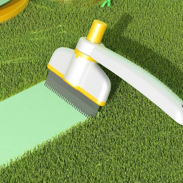 Pet Grooming Comb, Cat Brush with Self Cleaning Slicke