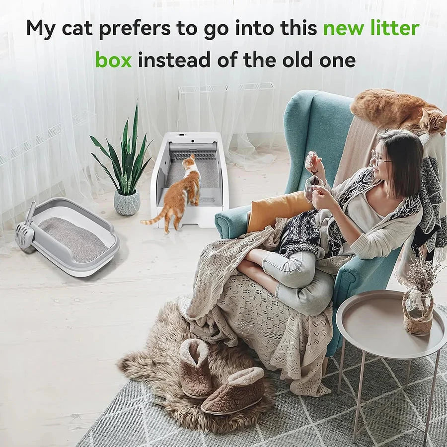 Self cleaning litter box