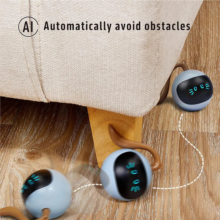 Cat Toys 360°Self Rolling smart Interactive Ball Hunting Toy