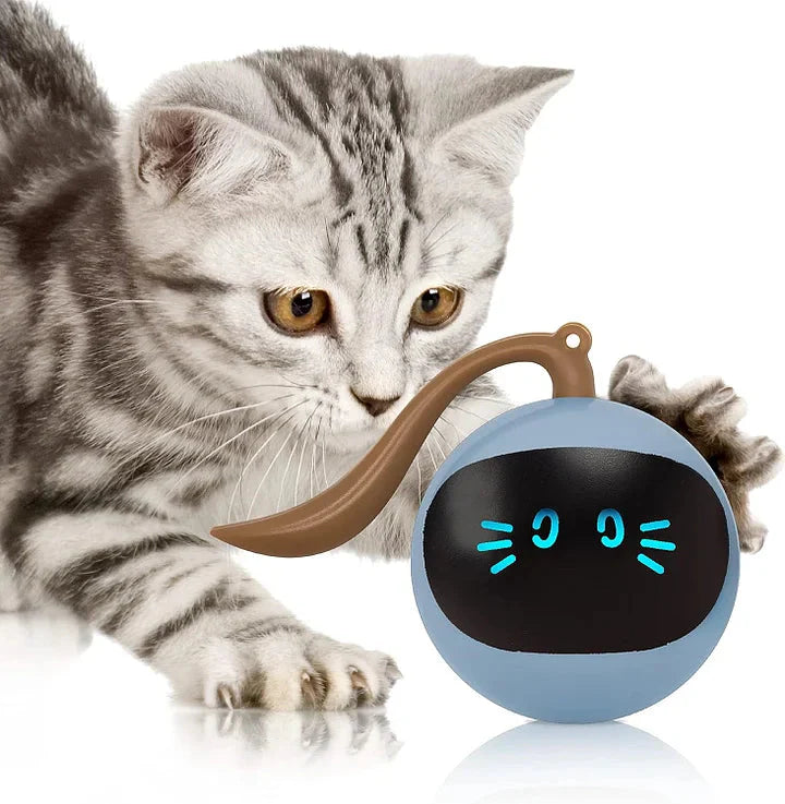 Cat Toys 360°Self Rolling smart Interactive Ball Hunting Toy