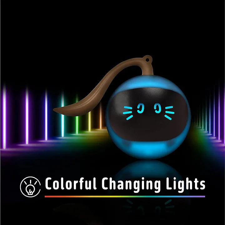 Cat Toys 360°Self Rolling smart Interactive Ball Hunting Toy