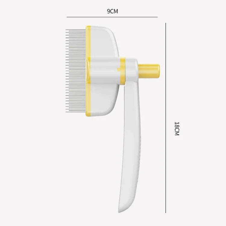 Pet Grooming Comb, Cat Brush with Self Cleaning Slicke