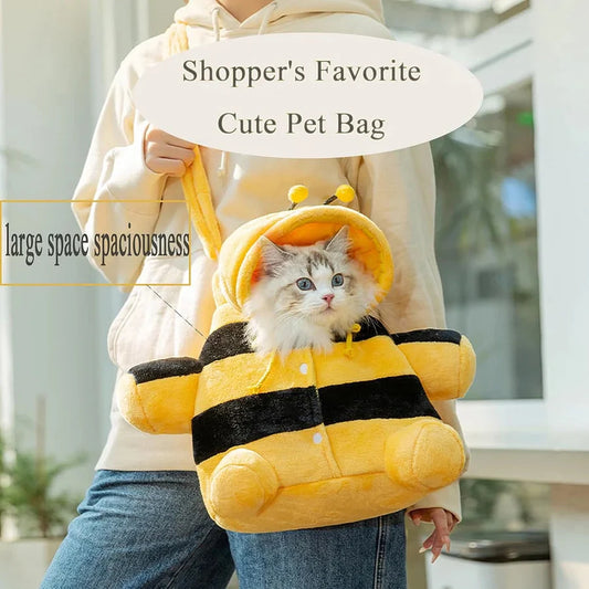 Cat Carrier bag Cute bee Pet Travel Bag🐝