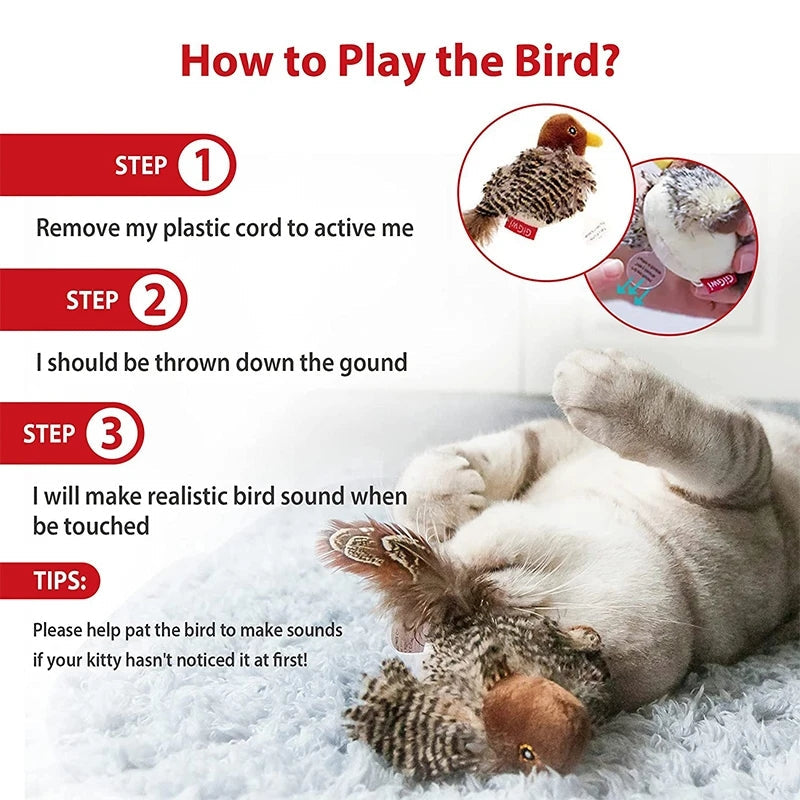 Mouse chirping Sounding flapping Bird Teasing Cat Toy