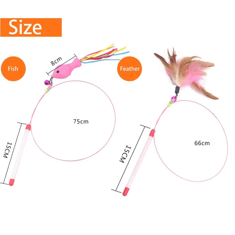 Feather Cat stick Toy