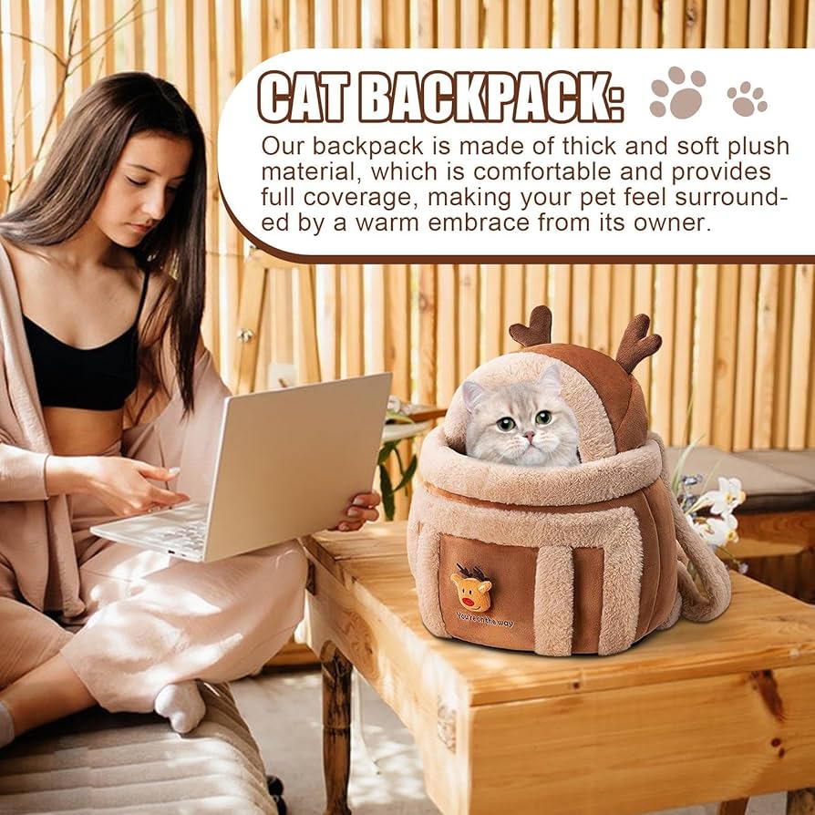 Dog Carrier Cage Winter Warm Cat Travel Bag Portable Carrier Backpack