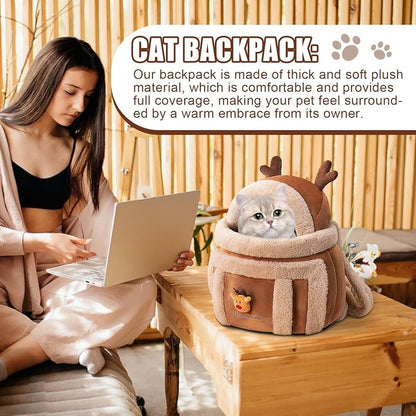 Dog Carrier Cage Winter Warm Cat Travel Bag Portable Carrier Backpack