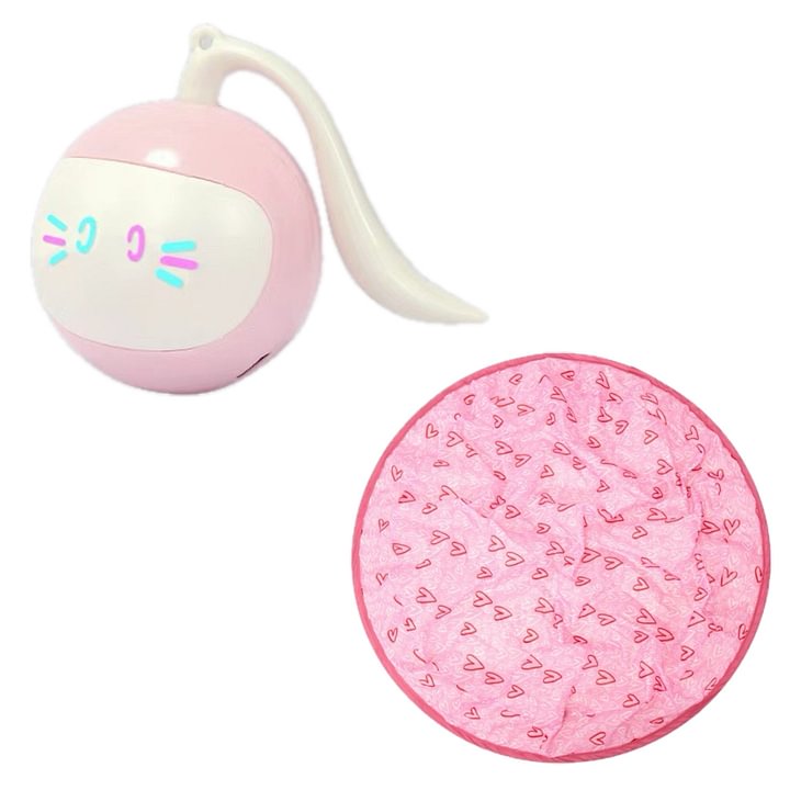 Cat Toys 360°Self Rolling smart Interactive Ball Hunting Toy