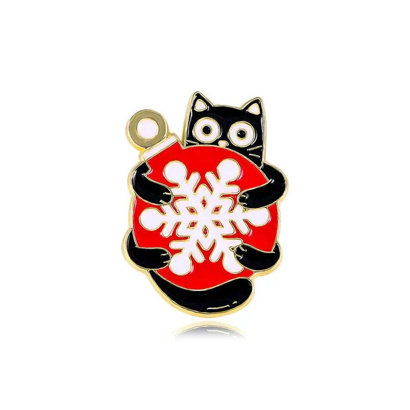 Creative Cat Pins Christmas Brooches