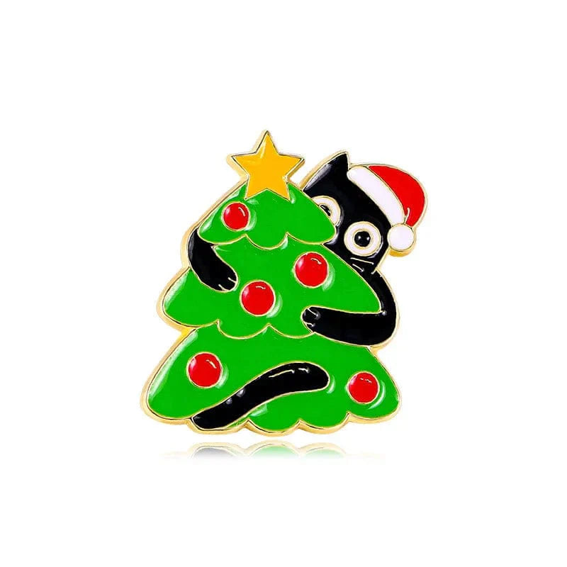 Creative Cat Pins Christmas Brooches