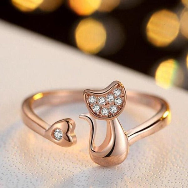 Cat Charm Ring