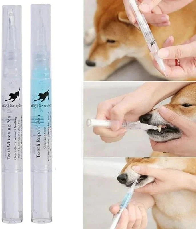 Cat & Dog Toothbrush Pen Repairing Kit, Pet Teeth Cleaning Pen for Dental Care,