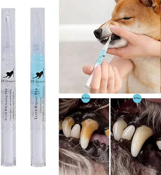 Cat & Dog Toothbrush Pen Repairing Kit, Pet Teeth Cleaning Pen for Dental Care,
