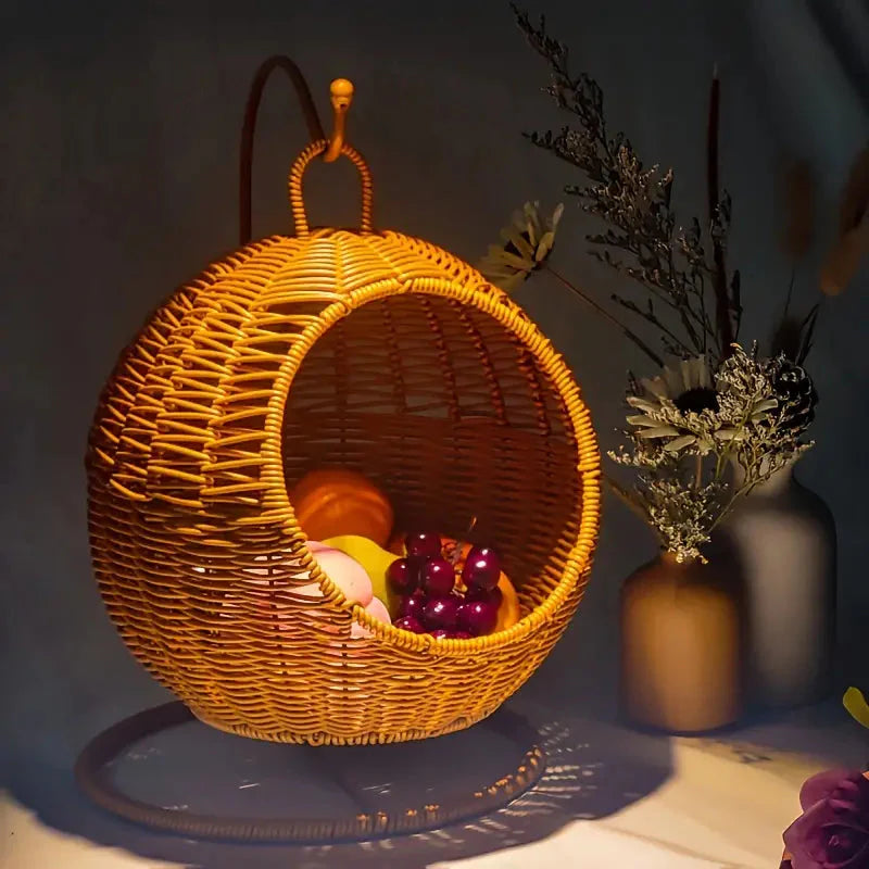 Creative Woven Rattan Style cat Hammock