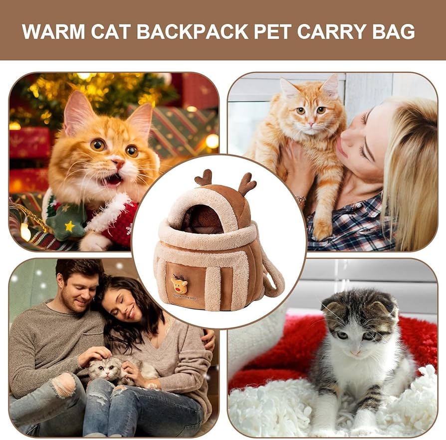 Dog Carrier Cage Winter Warm Cat Travel Bag Portable Carrier Backpack