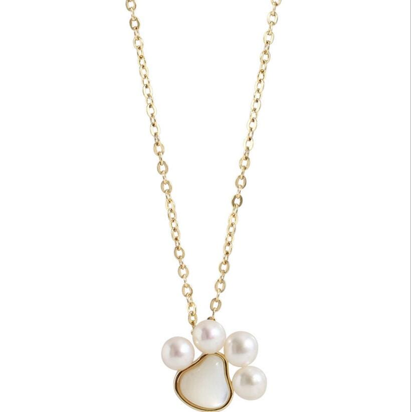 Beautiful Paw Pearl Necklace