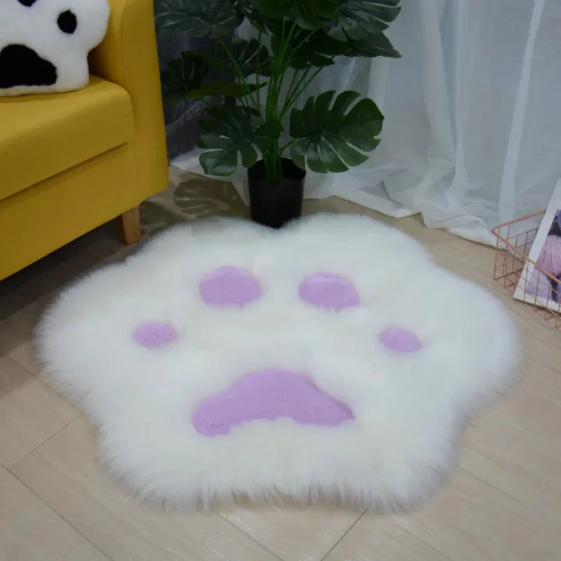 Cute Cat Paw Plush Carpet rag