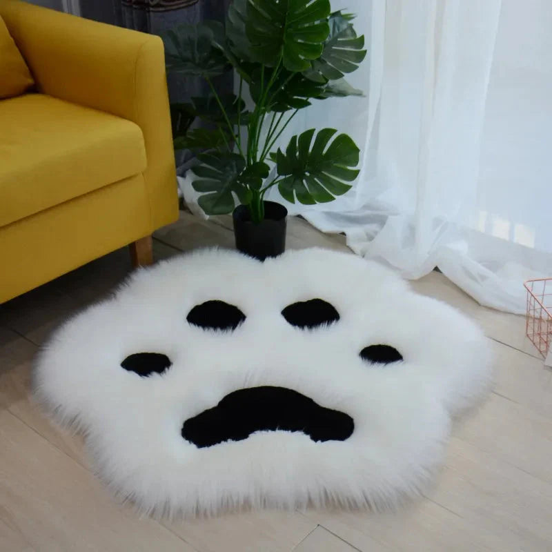 Cute Cat Paw Plush Carpet rag
