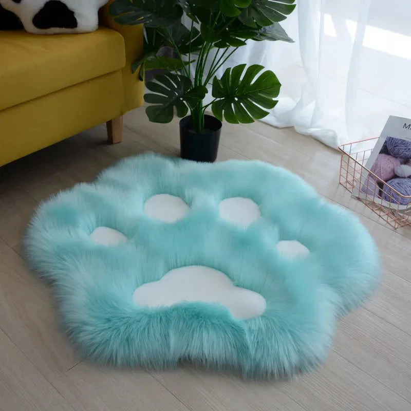 Cute Cat Paw Plush Carpet rag