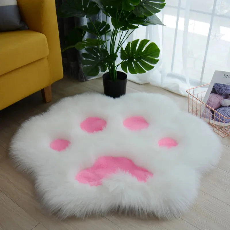 Cute Cat Paw Plush Carpet rag
