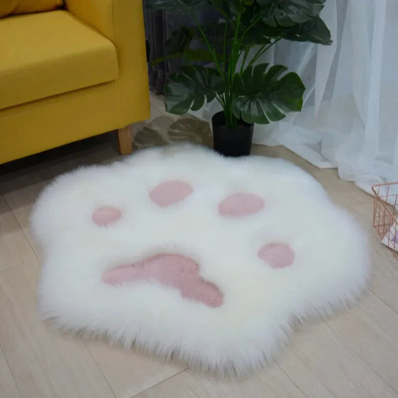 Cute Cat Paw Plush Carpet rag