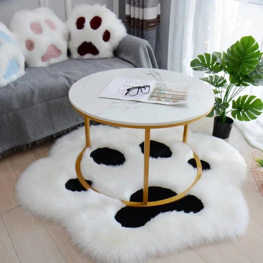 Cute Cat Paw Plush Carpet rag