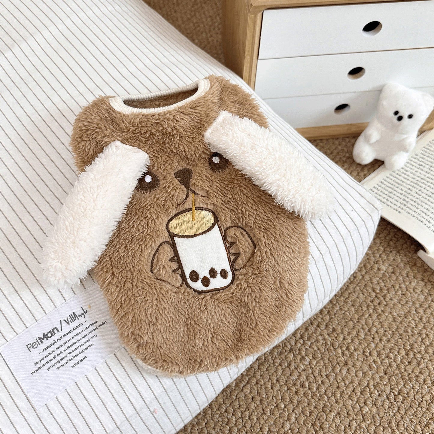Cute New Fleece-lined Pet Dog Cat Teddy Bitter Bear  lVest