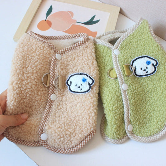 Cute teddy bear winter warm clothes