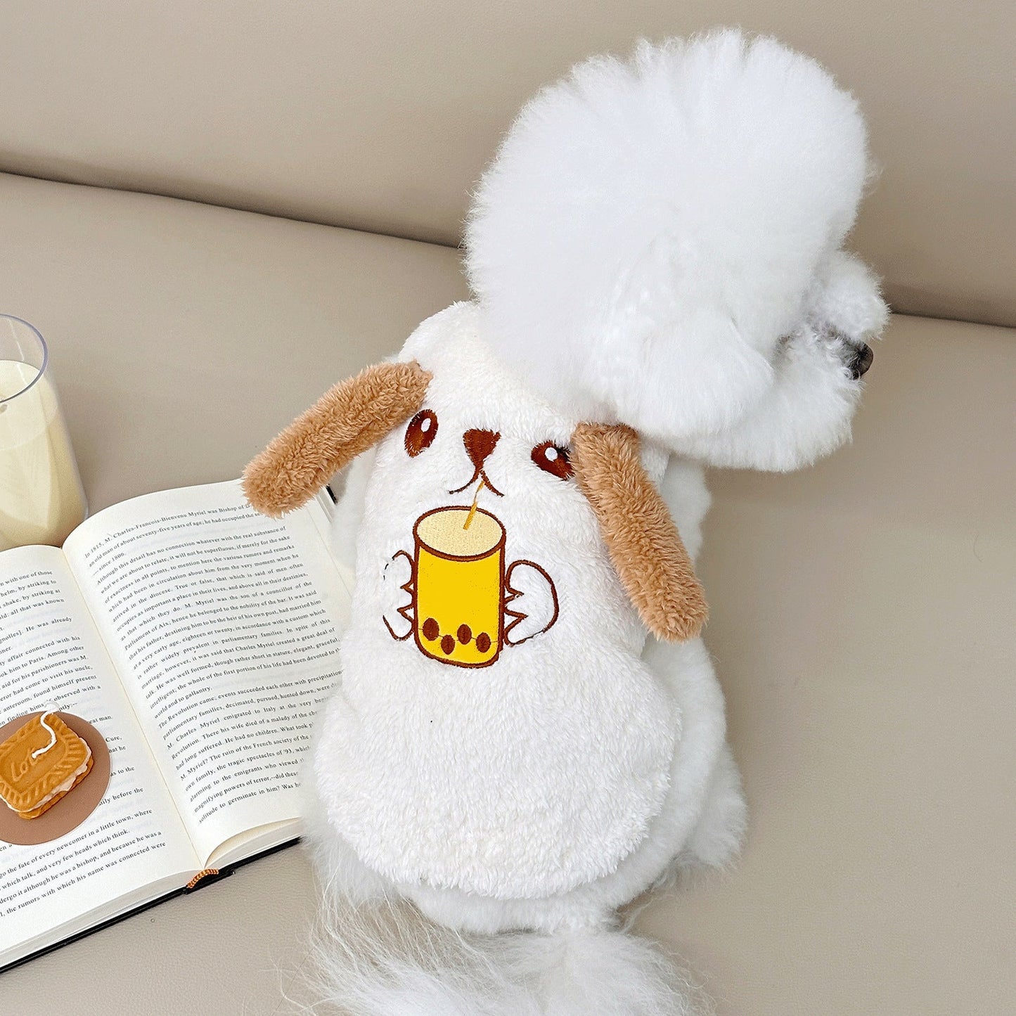 Cute New Fleece-lined Pet Dog Cat Teddy Bitter Bear  lVest