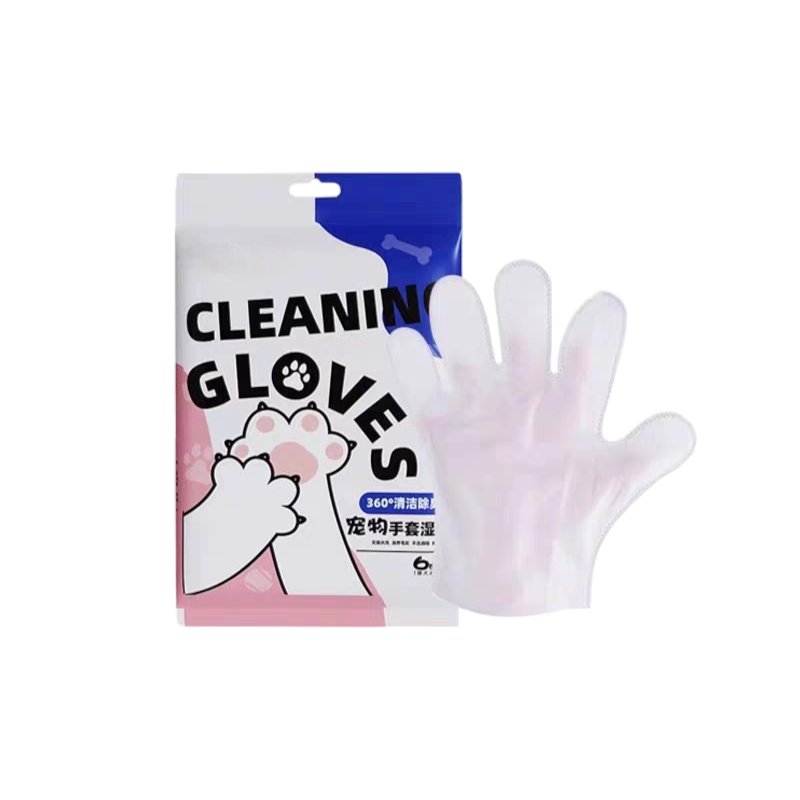 Dry cleaning wipes gloves
