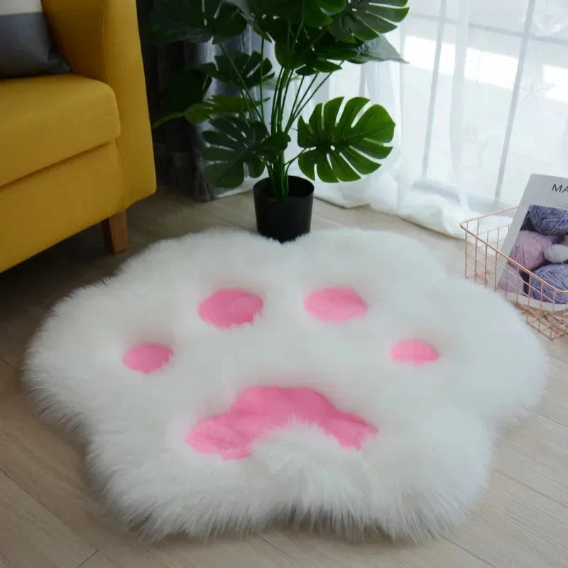 Cute Cat Paw Plush Carpet rag