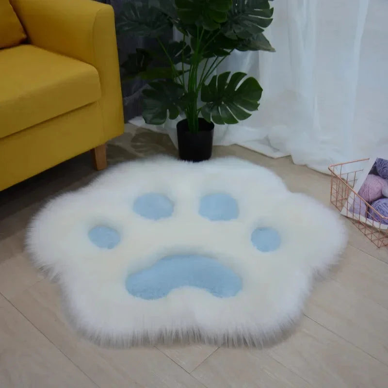 Cute Cat Paw Plush Carpet rag