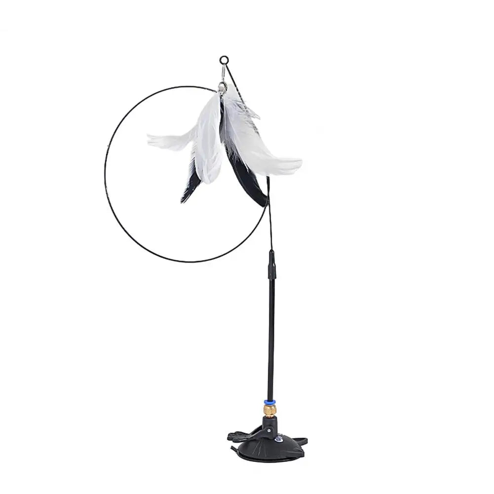 Cute cat fun feather stick